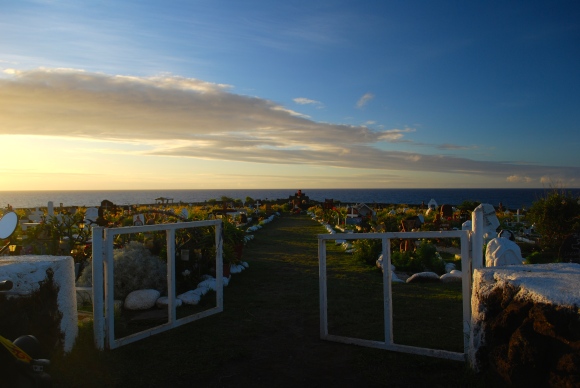 Easter Island cemetary
